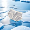 Grey and white striped pure cotton men's underwear, comfortable and breathable, with flat corners at the four corners details Picture